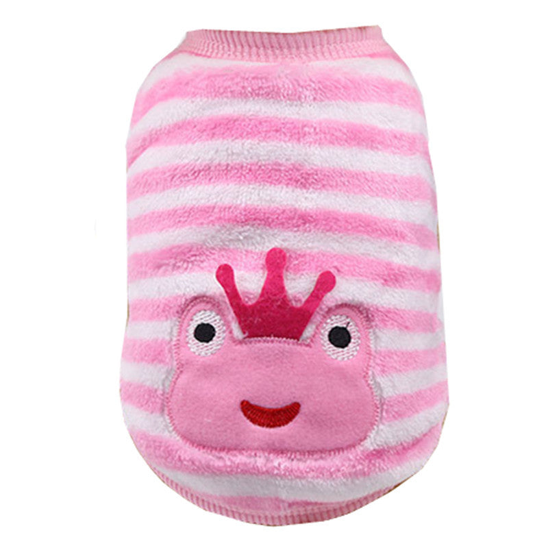 JMT-111818 Cozy Coral Fleece Flannel Vests for Small Dogs and Cats in Various Designs