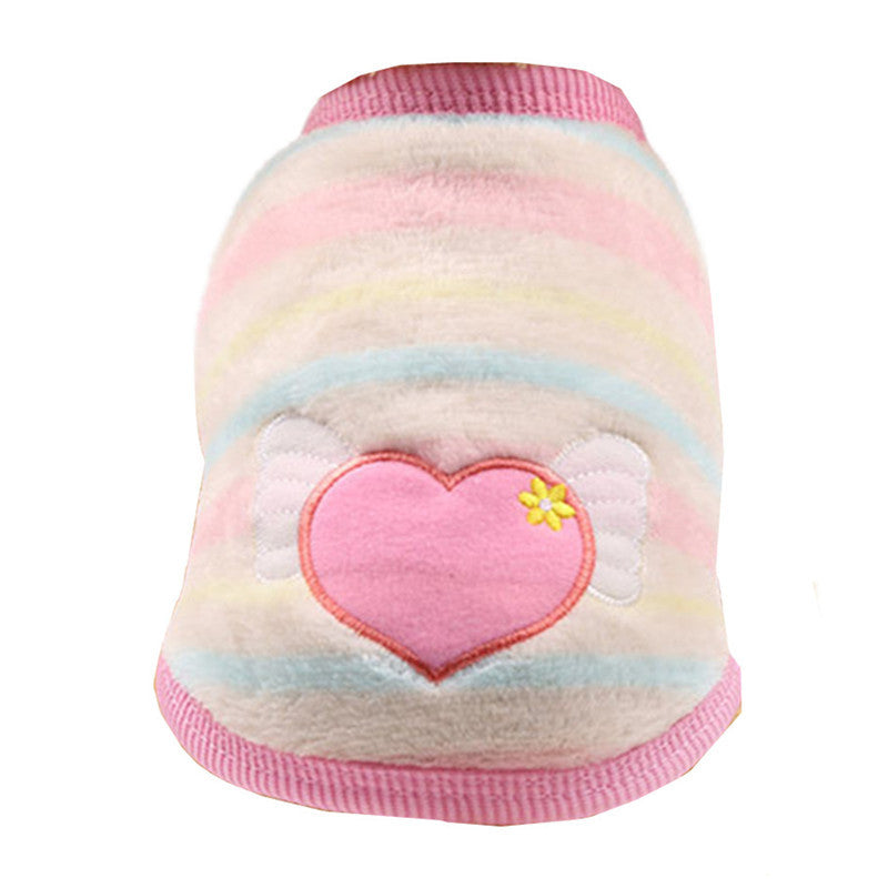 JMT-111818 Cozy Coral Fleece Flannel Vests for Small Dogs and Cats in Various Designs