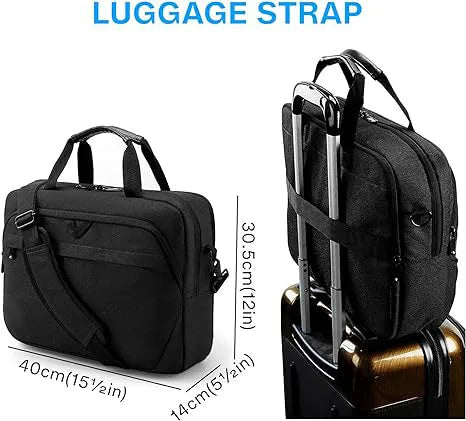 JMT-111882 15.6-Inch Waterproof Laptop Briefcase with Lock - Professional Business Messenger Bag for Men