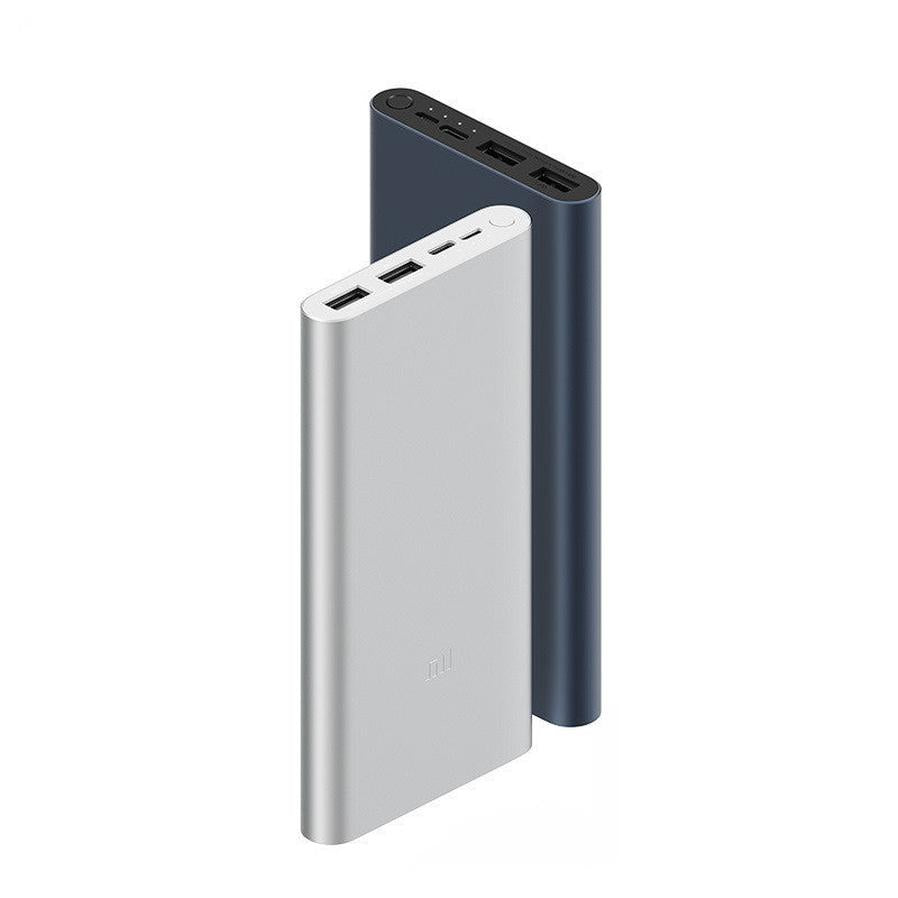 JMT-112074 10000mAh Dual-Port Fast Charging Power Bank with Polymer Lithium Ion Battery in Black and Silver