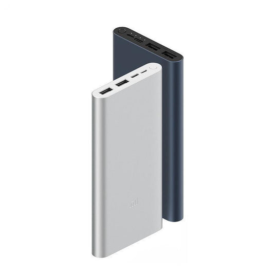JMT-112074 10000mAh Dual-Port Fast Charging Power Bank with Polymer Lithium Ion Battery in Black and Silver