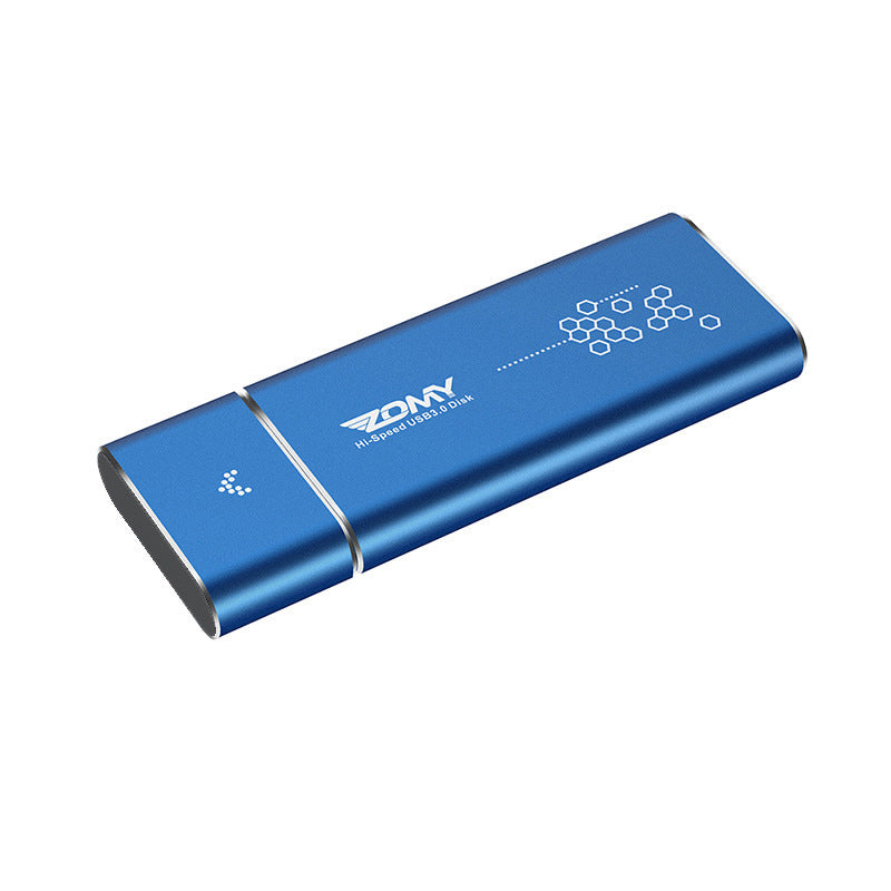 JMT-112074 M.2 NGFF Solid State Drive Enclosure - USB 3.0 Aluminum Case in Metallic Gray/Tech Blue