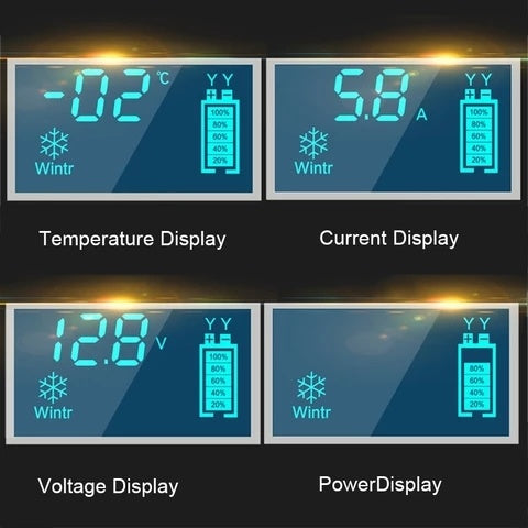 JMT-112394 12V Intelligent Automatic Car Battery Charger - Model 12VHn-60Q, 6A Output, Compact Design