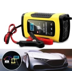 JMT-112394 12V Intelligent Automatic Car Battery Charger - Model 12VHn-60Q, 6A Output, Compact Design