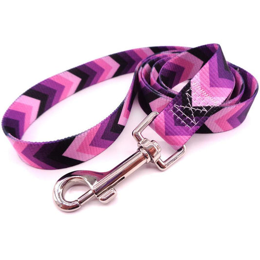 JMT-112394 Color Stripe Gradient PET Strap - Polyester Traction Belt in Purple Arrow Design - Multiple Sizes Available
