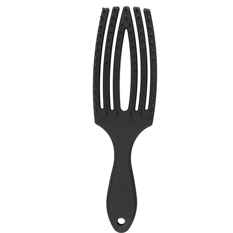 JMT-113034 Curved Black Comb with Eight Claws for Versatile Styling