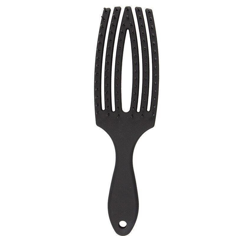 JMT-113034 Curved Black Comb with Eight Claws for Versatile Styling