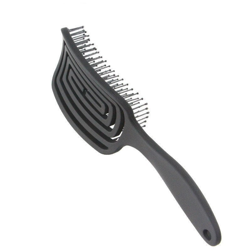 JMT-113034 Curved Black Comb with Eight Claws for Versatile Styling