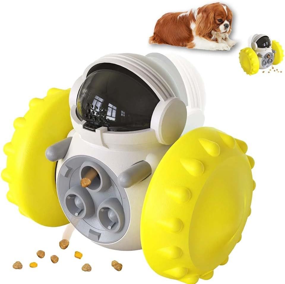 JMT-113034 Interactive Dog Treat Dispenser Toy for Small Dogs and Cats – Slow Feeder, Puzzle Design for IQ Training, Durable and Engaging