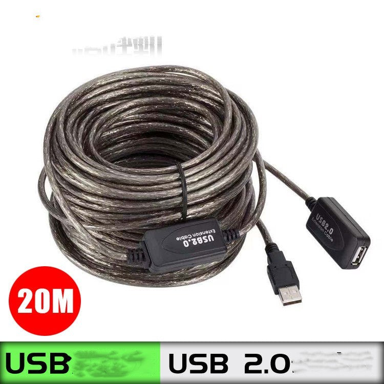 JMT-113226 5m USB Male to Female Extension Cable with Built-in Chip for Data Transmission