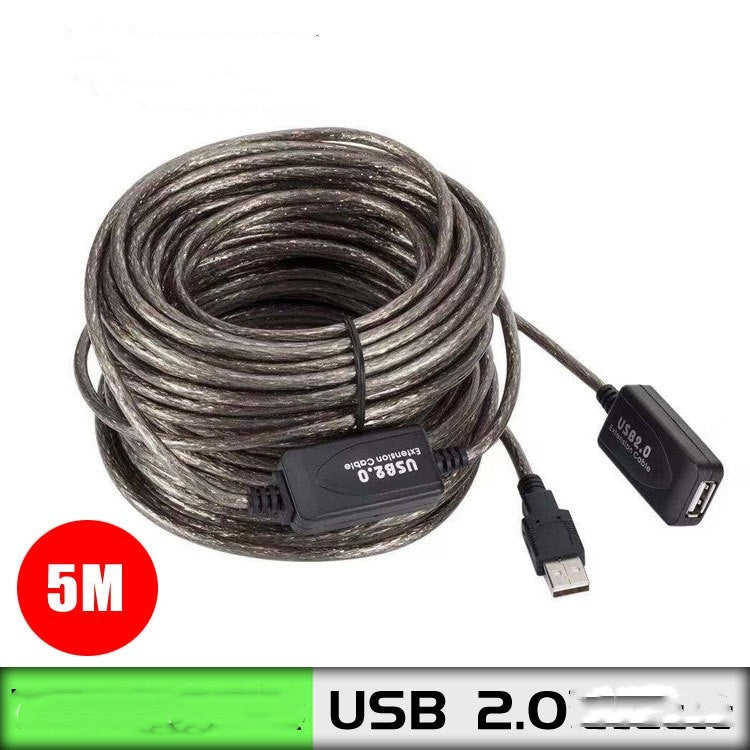 JMT-113226 5m USB Male to Female Extension Cable with Built-in Chip for Data Transmission