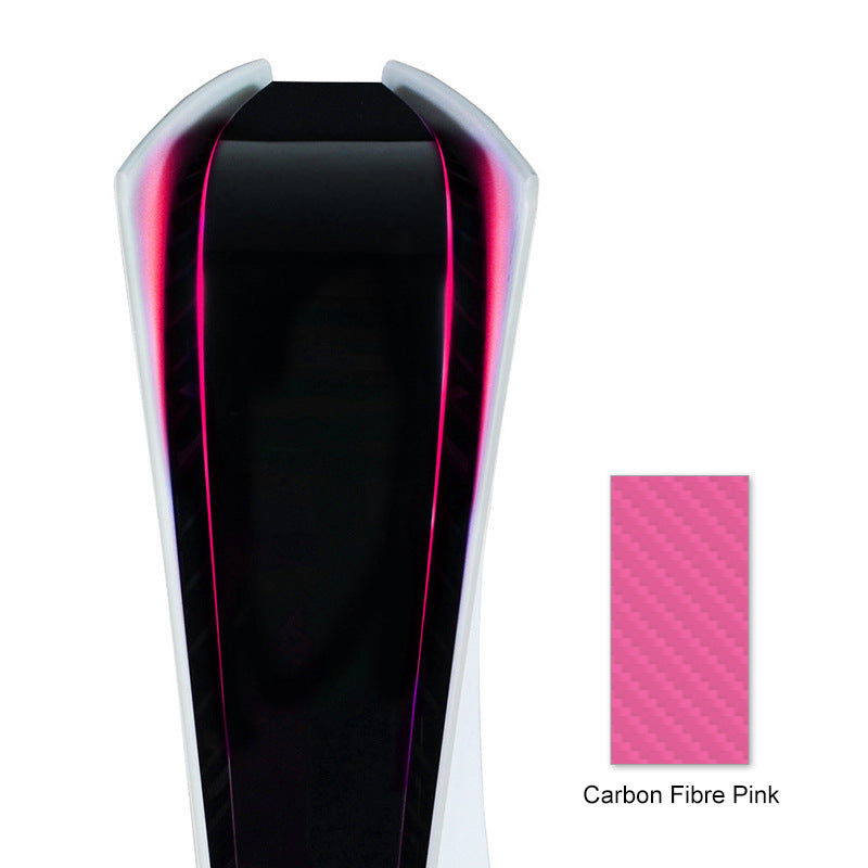 JMT-113674 Carbon Fiber Led Light Bar Sticker for PS5 – PVC Material, 0.2mm Thickness, Available in Pink, Red, Gold, Blue