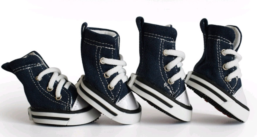 JMT-113674 Denim Canvas Dog Shoes - Waterproof, Non-Slip, Breathable & Comfortable Sports Footwear for Dogs