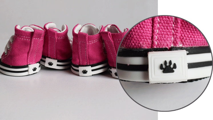 JMT-113674 Denim Canvas Dog Shoes - Waterproof, Non-Slip, Breathable & Comfortable Sports Footwear for Dogs