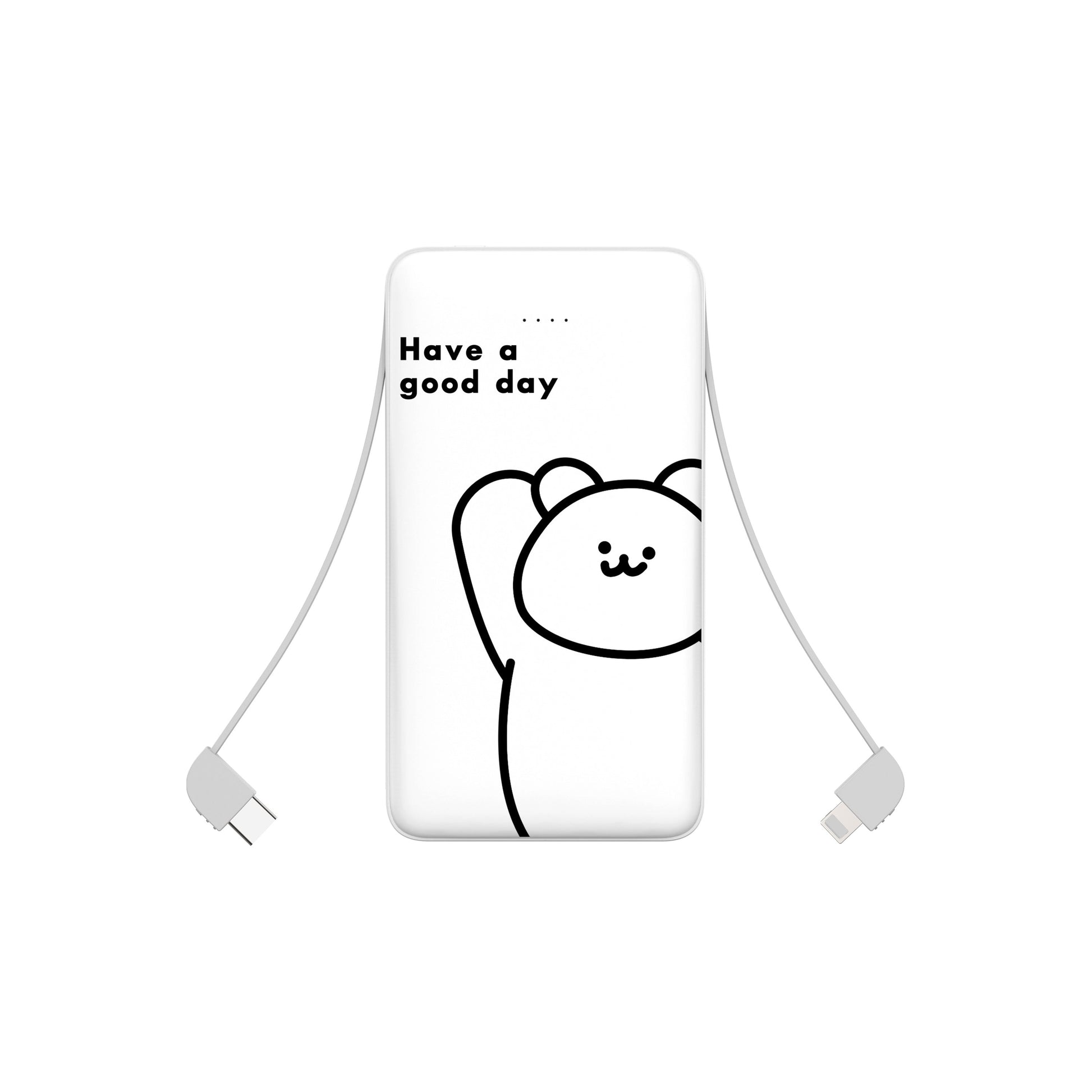 JMT-113738 Cute Bear Design 3-in-1 Portable Power Bank - 10000mAh, 10W Output, Compact & Lightweight