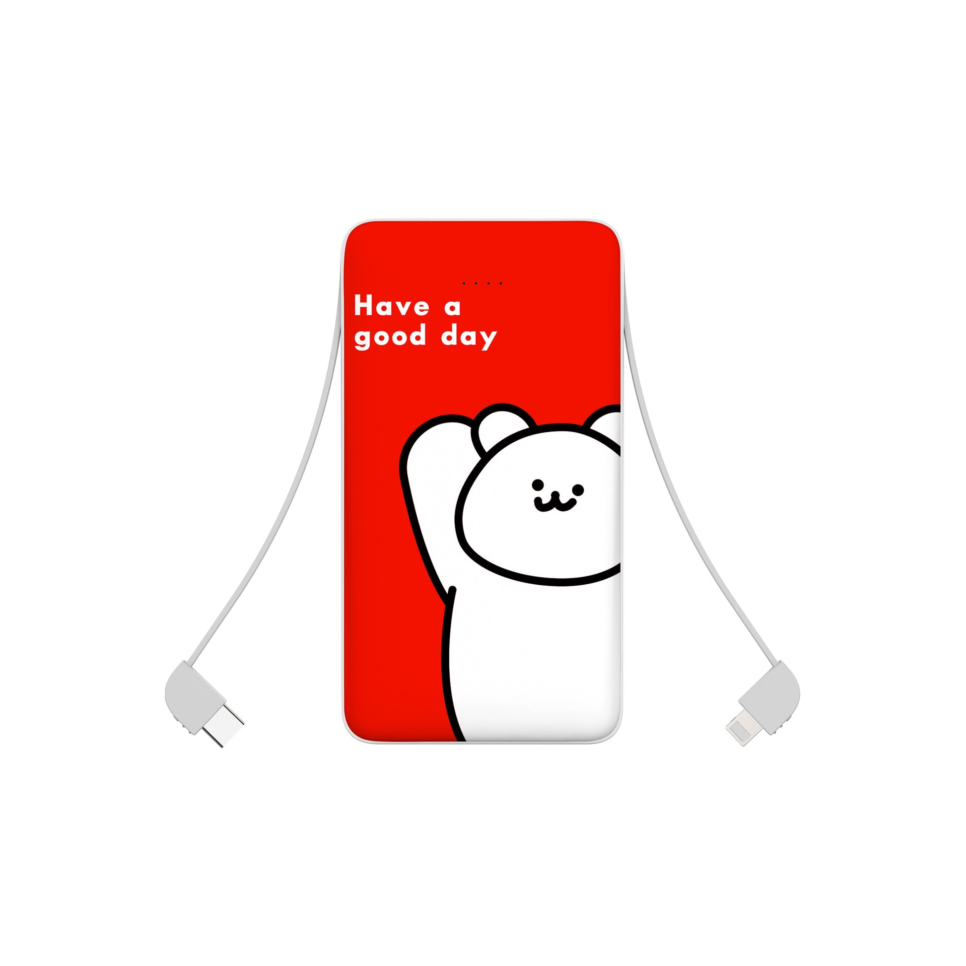 JMT-113738 Cute Bear Design 3-in-1 Portable Power Bank - 10000mAh, 10W Output, Compact & Lightweight