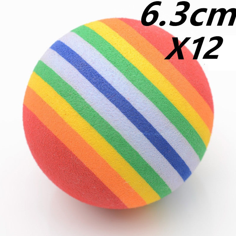 JMT-114506 Pet Toy Ball Set - Non-Toxic EVA Foam for Cats and Dogs - 2 Sizes (4.2 cm & 6.3 cm) - Durable and Vibrant Design
