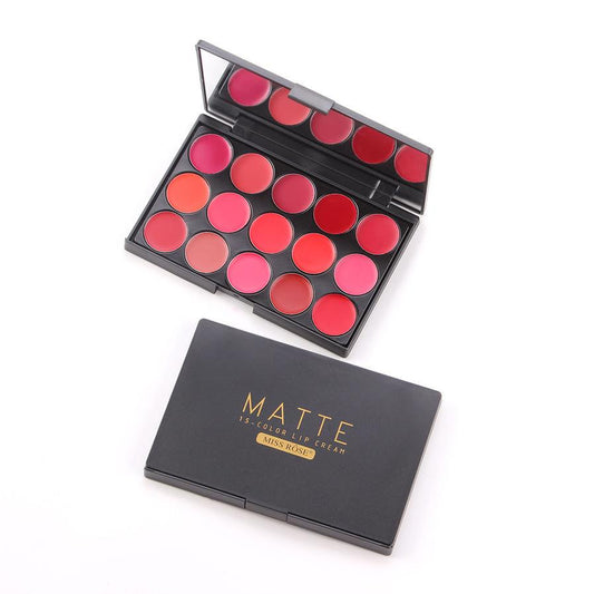 JMT-114634 15-Color Lipstick and Lip Gloss Makeup Palette for Moisturizing Color Variety