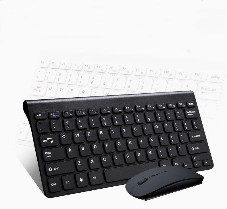 JMT-114826 Wireless Mouse and Keyboard Set with 10m Operating Range and 3 Million Key Life, Black & White