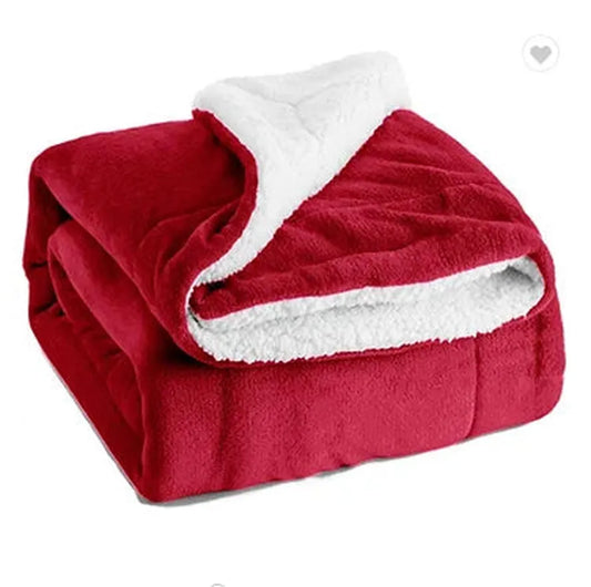 JMT-115274 Plush Microfiber Sherpa Fleece Throw Blanket for Winter Comfort