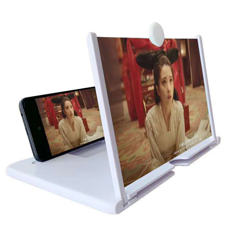 JMT-115530 Acrylic Lens Mobile Phone 3D Screen Magnifier with Tempered Glass Cover