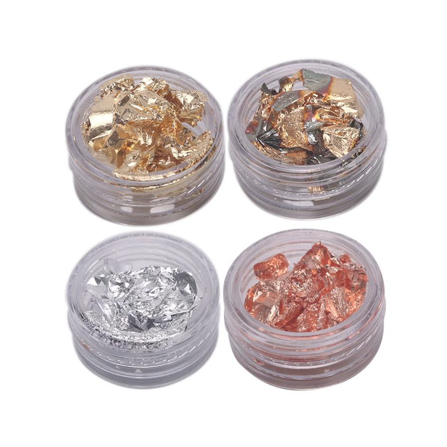 JMT-115658 Ultra-Thin Gold and Silver Nail Art Stickers for Elegant Nail Decorations