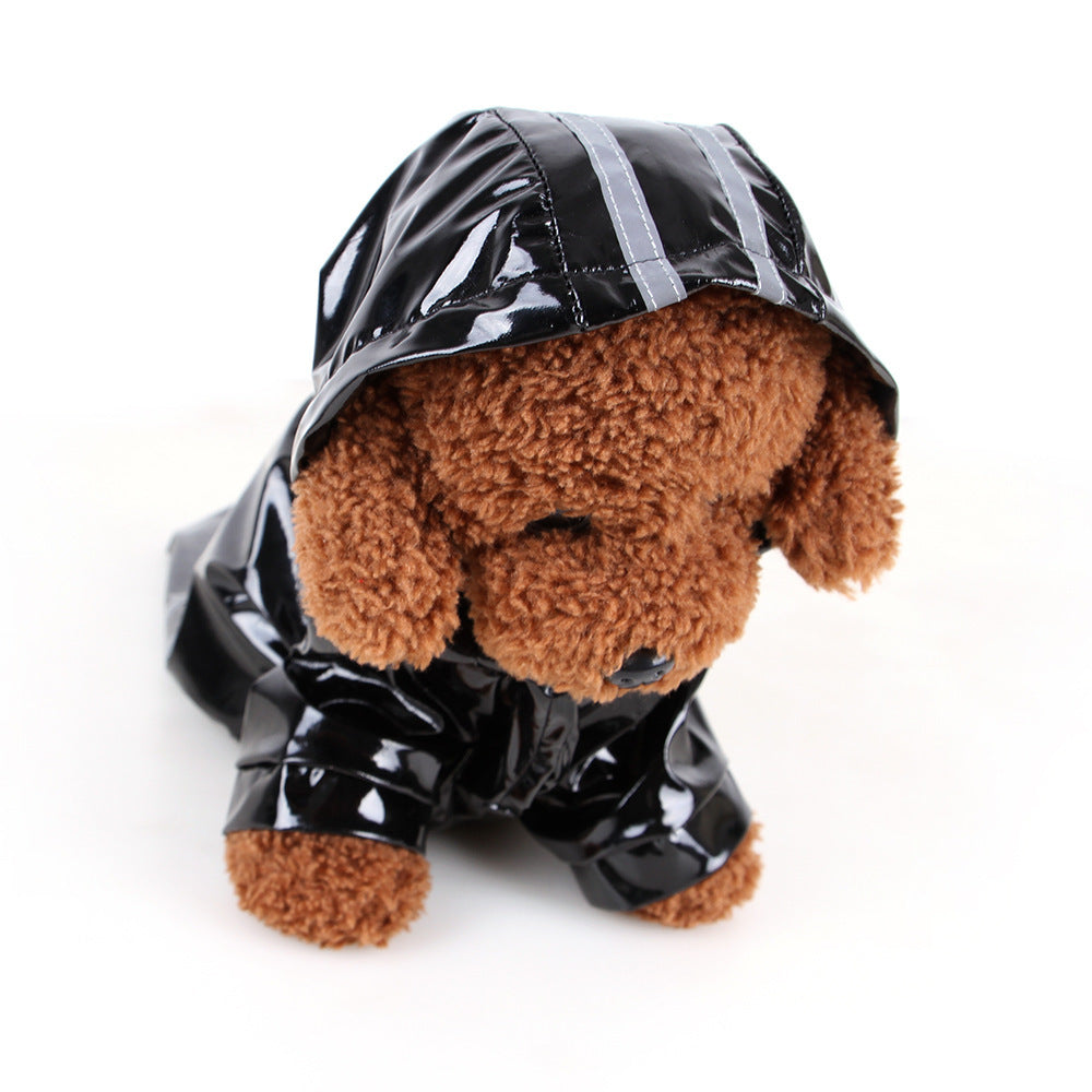 JMT-115978 Reflective Hooded Raincoat for Pets - PU Material in Multiple Colors