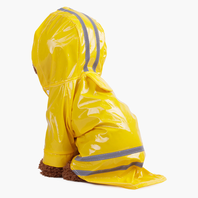 JMT-115978 Reflective Hooded Raincoat for Pets - PU Material in Multiple Colors