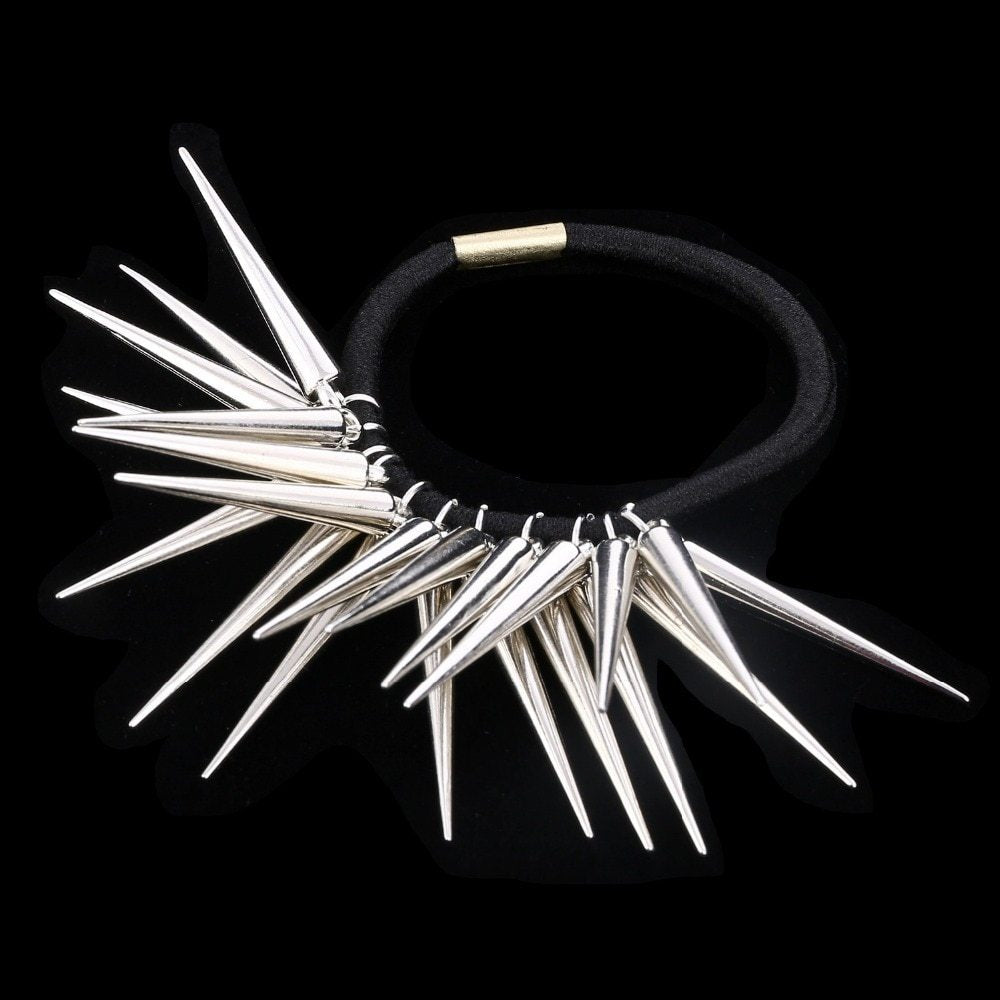 JMT-116042 Alloy Piercing Rivet Hair Ring - Stylish Hair Loop in Gold and Silver