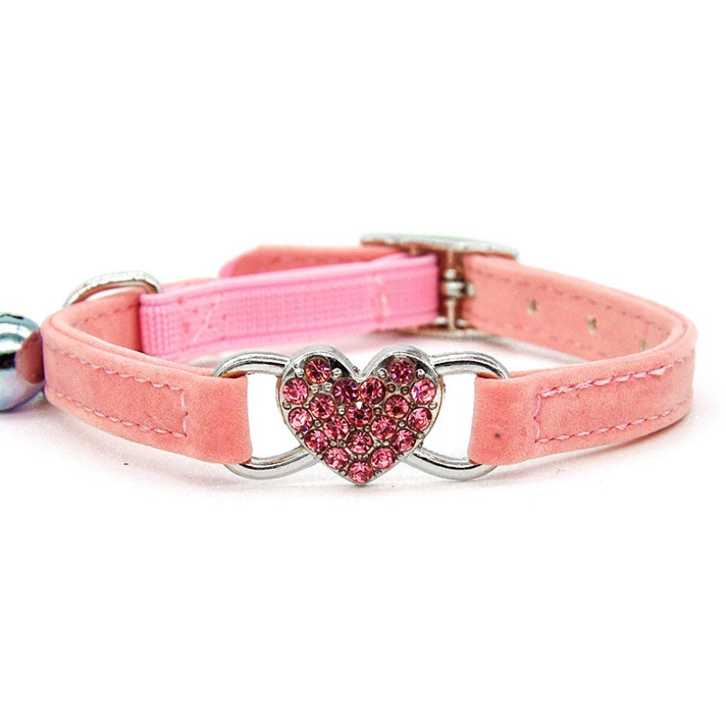 JMT-116170 Love Collar for Cats - Sky Blue, Pink, Red, Black - Adjustable 21-26cm Neck Size