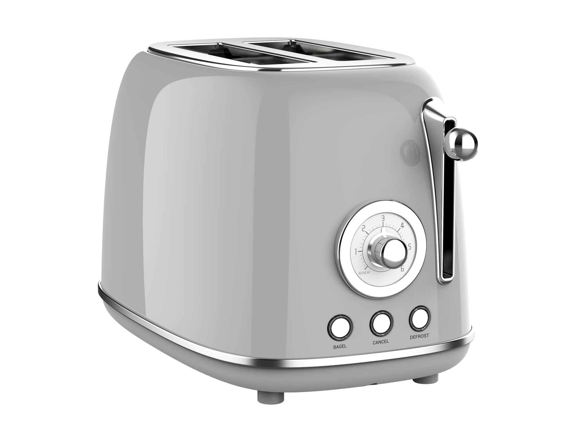 JMT-116170 Retro Stainless Steel 2-Slice Toaster with Sandwich Function