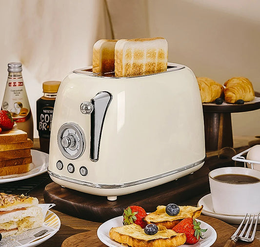JMT-116170 Retro Stainless Steel 2-Slice Toaster with Sandwich Function