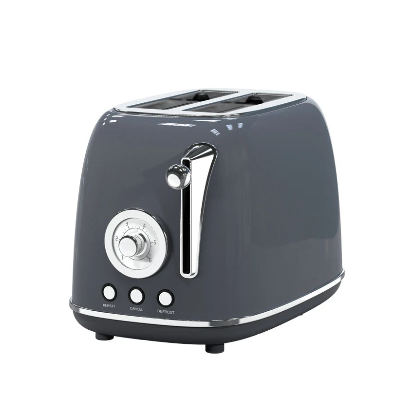 JMT-116170 Retro Stainless Steel 2-Slice Toaster with Sandwich Function