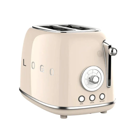 JMT-116170 Retro Stainless Steel 2-Slice Toaster with Sandwich Function