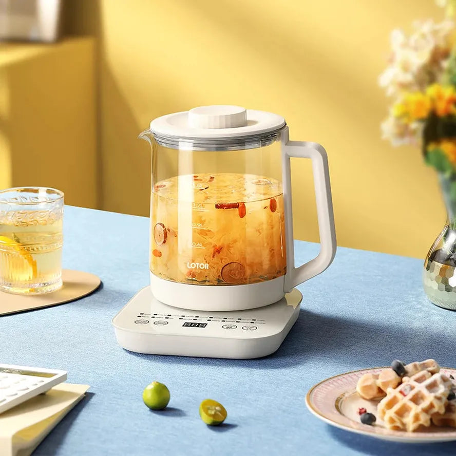 JMT-116618 Smart Electric Glass Kettle with Tea Infuser - 800W High Borosilicate Glass, Ideal for Liquid Heating and Tea Brewing