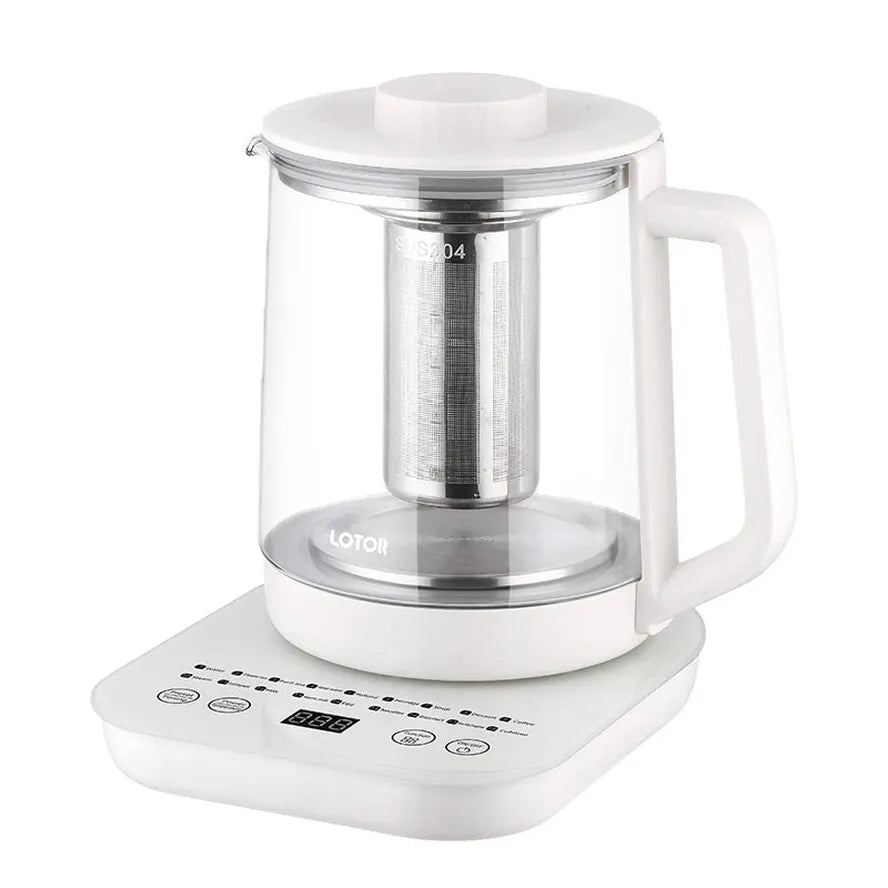 JMT-116618 Smart Electric Glass Kettle with Tea Infuser - 800W High Borosilicate Glass, Ideal for Liquid Heating and Tea Brewing