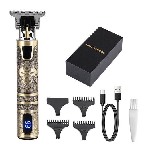 JMT-116746 Retro Rechargeable Electric Hair Clippers with Stainless Steel Blades and Accessories
