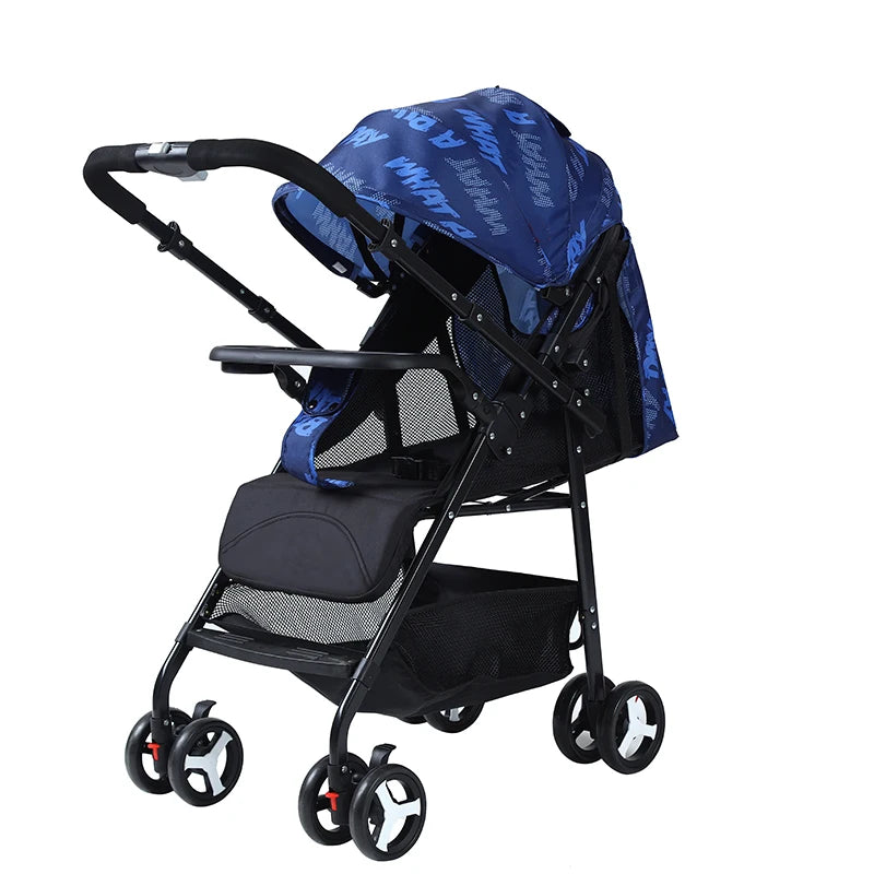 JMT-116938 4-Wheel Suspension Baby Stroller with Food Tray for Comfortable Outings
