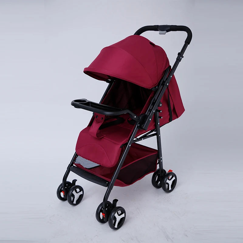 JMT-116938 4-Wheel Suspension Baby Stroller with Food Tray for Comfortable Outings