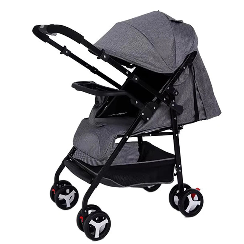 JMT-116938 4-Wheel Suspension Baby Stroller with Food Tray for Comfortable Outings