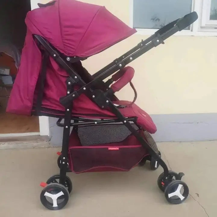 JMT-116938 4-Wheel Suspension Baby Stroller with Food Tray for Comfortable Outings