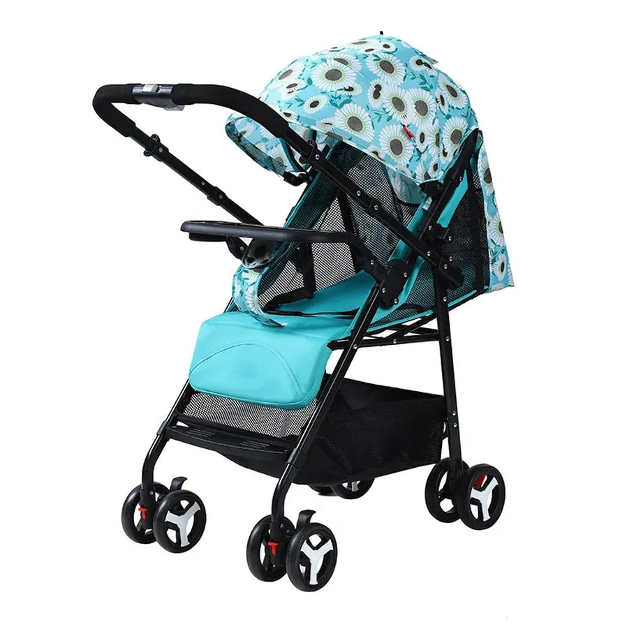 JMT-116938 4-Wheel Suspension Baby Stroller with Food Tray for Comfortable Outings