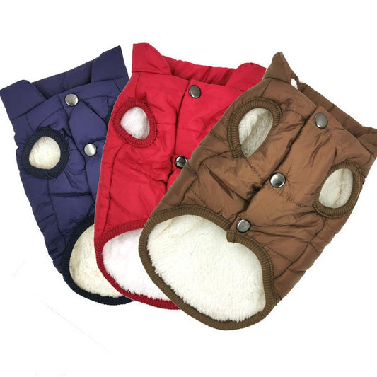 JMT-117130 Thickened Warm Cotton Dog Vest Jacket for Autumn and Winter - Multiple Sizes and Colors Available