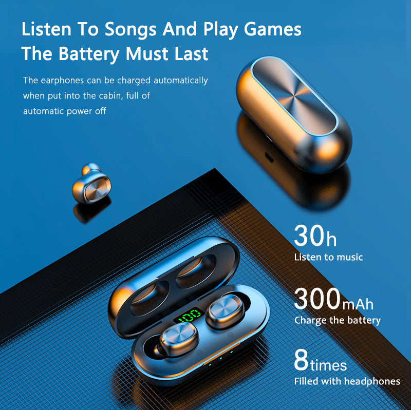 JMT-117322 Binaural Wireless Bluetooth Headset with Touch Control and 30 Hours Playback Time