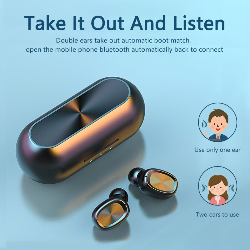 JMT-117322 Binaural Wireless Bluetooth Headset with Touch Control and 30 Hours Playback Time