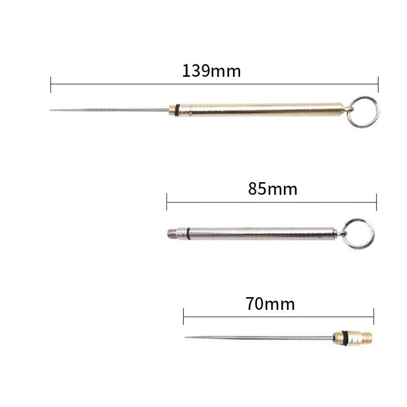 JMT-117962 Portable Brass & Titanium Alloy Toothpick in Waterproof Cylinder for Outdoor Use
