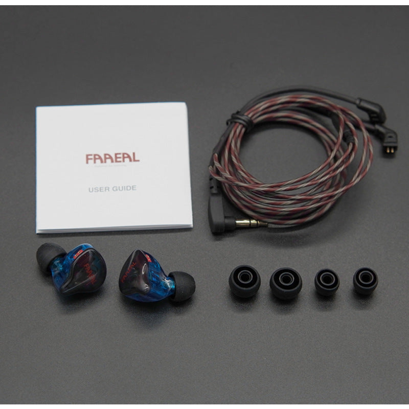 JMT-118794 In-Ear HiFi Headphones with Ring Iron Subwoofer, 20-40K Hz Frequency Response, 106 dB Sensitivity, 1.2m OFC Cable