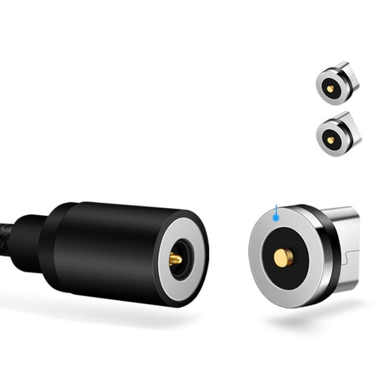 JMT-118986 Three-in-One Round Magnetic Charging Cable, 1m Length, Compatible with Apple, Android, and Type-C Devices