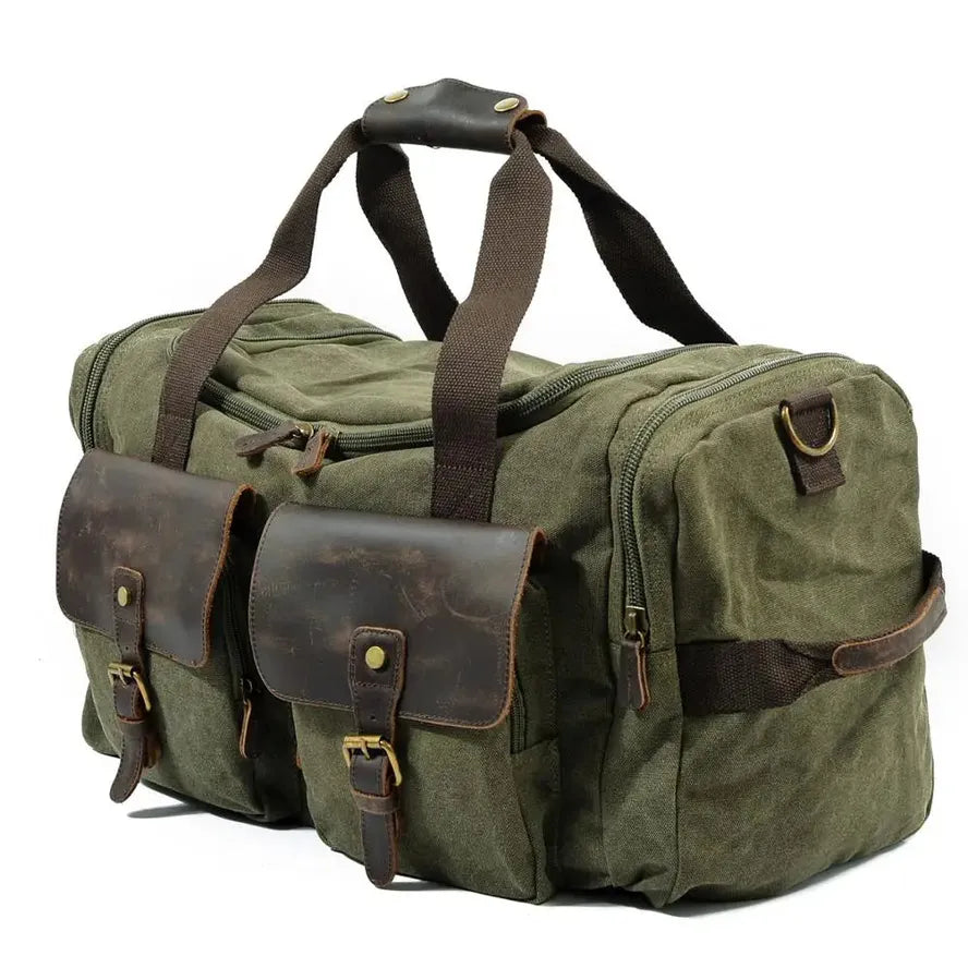 JMT-119178 Unisex Canvas Duffel Bag for Travel and Sport - Stylish Zip Design with Open Closure