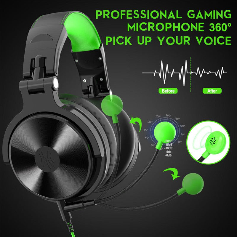 JMT-119306 Over-Ear Wired Gaming Headphones with Microphone and 50mm Drivers